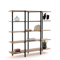 Этажерка Большая из массива дуба и стали Hiba единый размер бежевый LA REDOUTE INTERIEURS  фото, kupilegko.ru